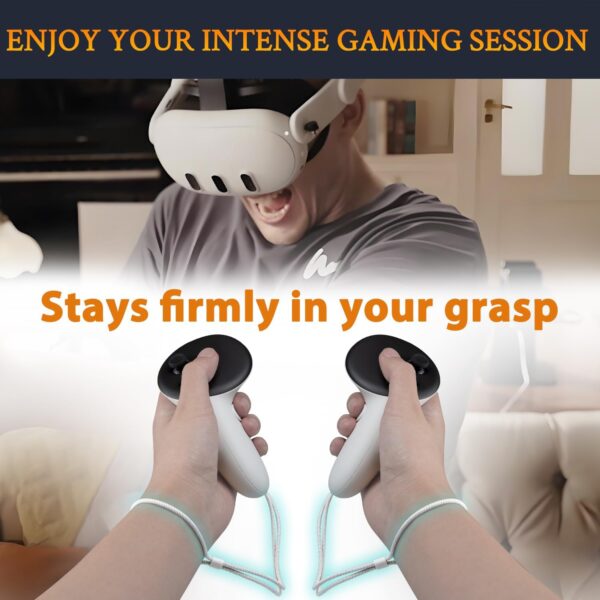 SOULWIT Professional Replacement Wrist Straps (2 Pcs) for Oculus Quest3, Durable & Adjustable Controller Hand Straps for Meta Quest 3S, Easy DIY Installation - White - Image 6