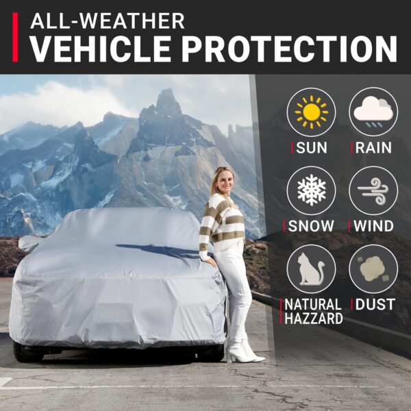 iCarCover Custom Car Cover for 2009-2024 Audi A4 Sedan | Waterproof All-Weather & UV Protection | Ultimate Protection for Indoor/Outdoor Use - Image 3