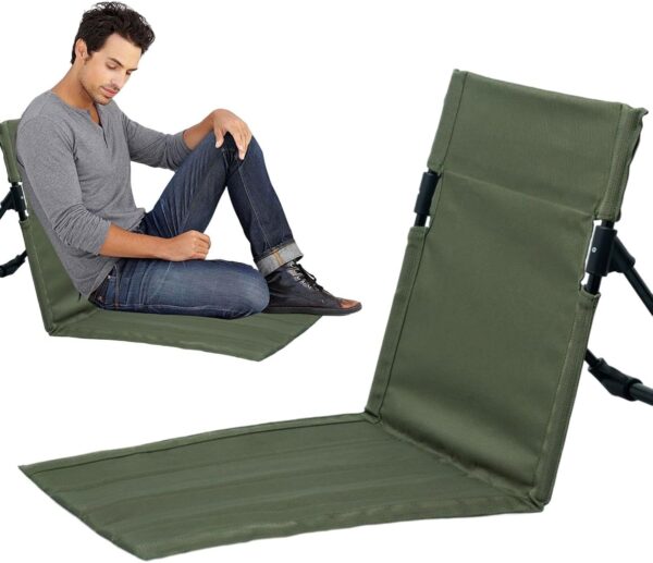 Legless Beach Chair - Portable Sand Chair, Lightweight Foldable Seat | Travel Integrated Backrest Chair, Comfortable Low Profile Chair for Camping, Outdoor Events, and Relaxing on The Beach - Image 2