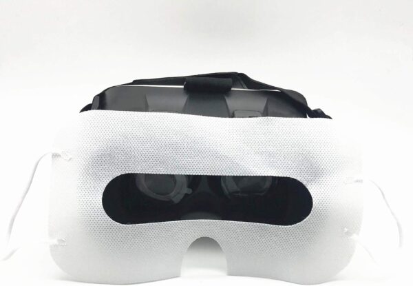 100 Pack Disposable VR Mask Sanitary VR Eye Covers Universal Sanitary VR Mask for VR Face Mask,Virtual Reality Face Mask Compatible with most vr headset White - Image 2