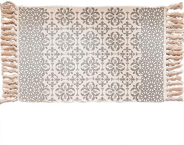 Boho Area Rugs for Living Room, Small Cotton Woven Area Rugs with Tassel 2'x3', Vintage Farmhouse Bohemian Throw Rug, Washable Floor Rugs for Kitchen,Bathroom, Bedroom, Laundry Room, Entryway Indoor - Image 4