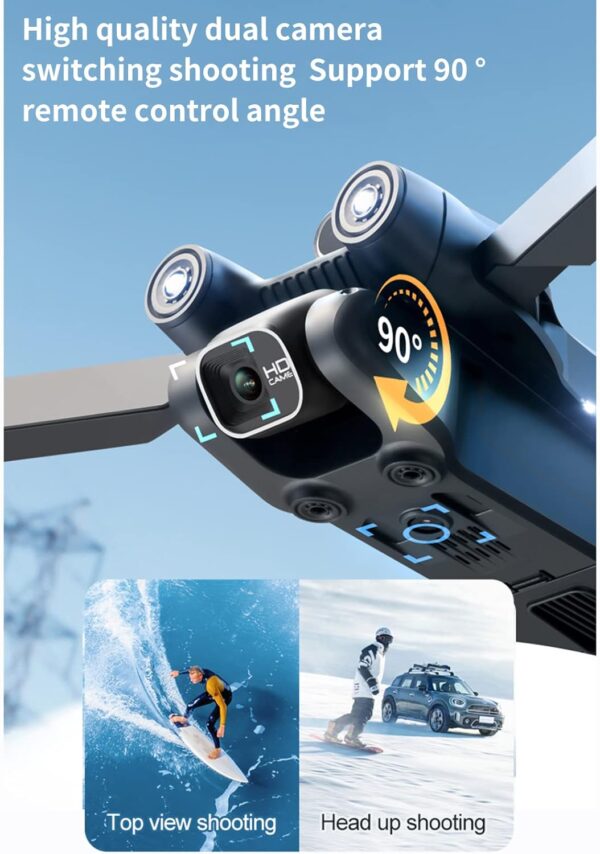 Goolsky Quadcopter with Camera LS-S1S 4K Dual WIFI 2.4G Brushless 6-Axis Gyro Optical Flow Positioning, Gesture Photography, Obstacle Avoidance, Trajectory Flight, Headless Mode Foldable 2 Battery - Image 3