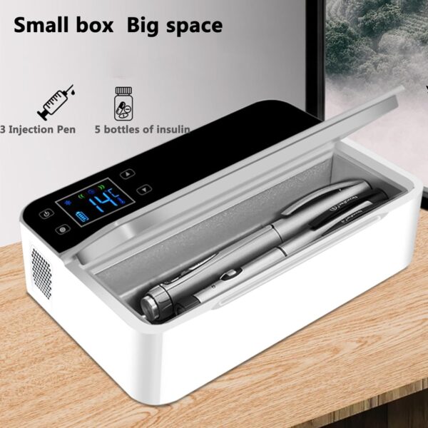 Dxysyldrun Medicine Travel Box Portable Insulin Cooler - Mini Smart Medical Refrigerator 2-8°C Precise Temperature Control Car Travel Refrigerator - Image 6