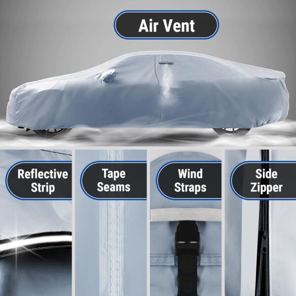 iCarCover Custom Car Cover for 2009-2024 Audi A4 Sedan | Waterproof All-Weather & UV Protection | Ultimate Protection for Indoor/Outdoor Use - Image 6