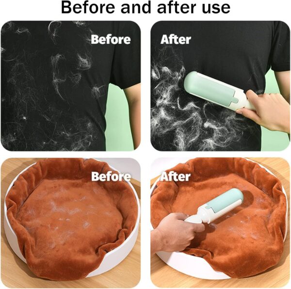 Pet Hair Remover Roller,Pack of 2 Reusable Animal Hair Removal Brush,Reusable Lint Roller,pet hair remover roller, Pet Hair for Cleaning Pet Hair on Sofas, Beds - Image 3