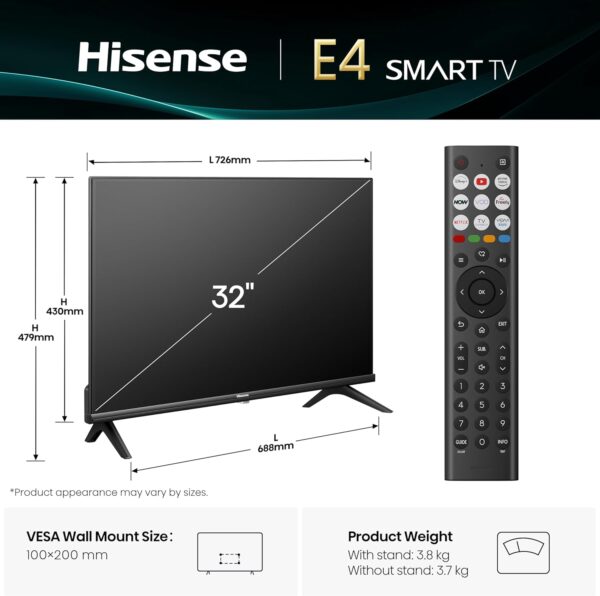Hisense 32E4QTUK FHD LED TV with Freely (2025 Model) - Image 4
