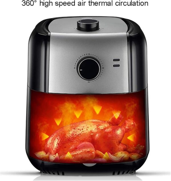 Dbtxwd Low Fat Cooking Air Fryer (1400W 6L) with Rapid Air Circulation System Mechanical Control Timer and Fully Adjustable Temperature Control for Healthy Oil Free - Image 5