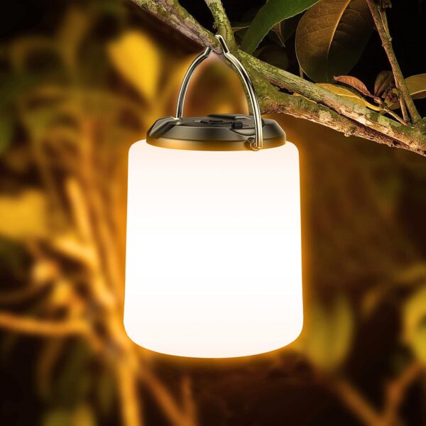 Blukar Rechargeable Camping Lantern - 3000K Warm Light, 3 Light Modes, 10+ Hrs Runtime, Waterproof for Tent, Emergency, Black - Image 2