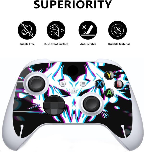PlayVital Glitch Demons Custom Vinyl Skins for Xbox Series S, Wrap Decal Cover Stickers for Xbox Series S Console Controller - Image 3