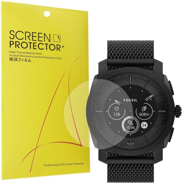 Compatible for Fossil Machine Gen 6 Hybrid Smartwatch Screen Protector, onetuo [6 Pack] Full Coverage TPU Clear Film Compatible for Fossil Machine Gen 6 Hybrid 45mm Smart Watch (6 pack) - Image 2