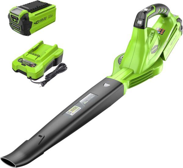 Greenworks 24252 G-Max 40V 150 Mph Variable Speed Cordless Blower, (2Ah) Battery And Charger Included - Image 2