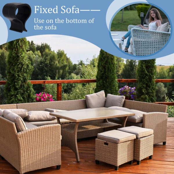 AHANDMAKER 12 pcs Outdoor Furniture Clips Patio Sofa Clips Rattan Furniture Clamps Wicker Chair Fasteners Clip Wicker Furniture Clamps Connectors, KY-WH0049-19B - Image 6