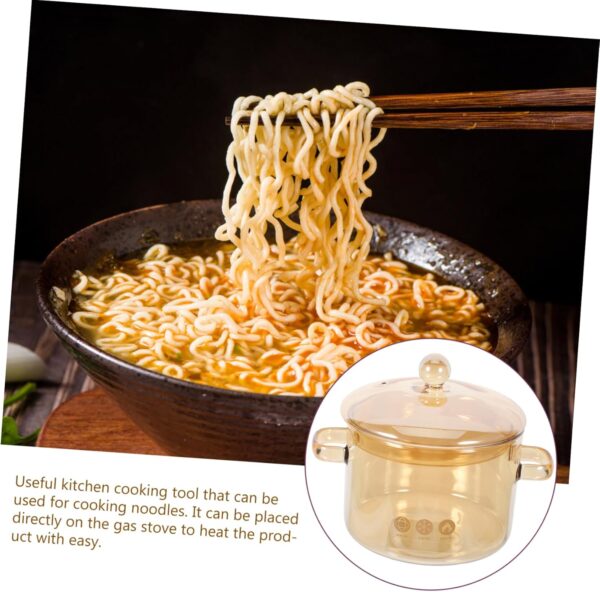 Didiseaon Glass Double-Eared Soup Pot Stovetop Simmering Pot Lid Safe Easy to Use for Electric Stove Induction Cooker - Image 6