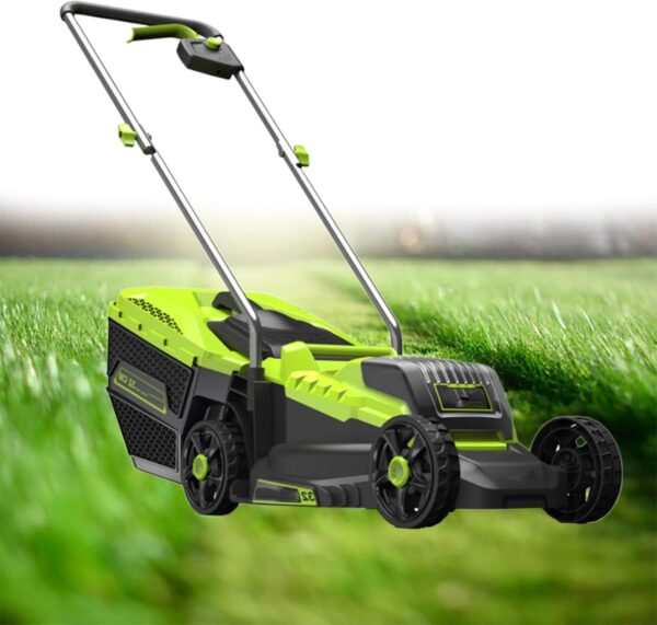 GESAIDES 33 cm (13 in) Electric Lawn Mower for Small Yards, 2-in-1 Compact, Lightweight Brushless Motor, 40V 4.0Ah Battery & Charger Included - Image 2