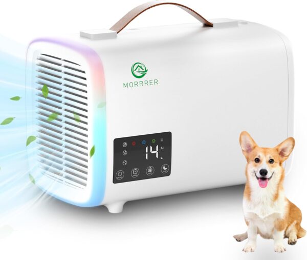 Morrrer Air Purifiers for Bedroom, Air Purifiers Cleaner For Pets Allergies, Air Purifier for Dust, Quiet Baby Air Purifier (White) - Image 2