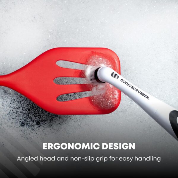SonicScrubber Household Cleaning Brush - Electric Scrubbing Brush - Home, Kitchen & Bathroom - Removes Mould & Cleans Grout (Washing-Up System) - Image 6