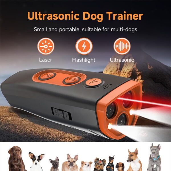 Dog Bark Deterrent Devices,Rechargeable Anti Barking Device for Dogs,With 3X Sonic Emitters Long Range Barkguard,Alternative to Painful Dog Training Collars and BarkCollars - Image 7