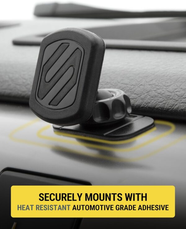 Scosche MXDM Magnetic Phone Holders for Your Car, Dashboard Cell Phone Holder with Extra Strong Magnet and Thick Metal Plate, Car Mount Cellphone Stand Compatible with iPhone, Samsung and More, 2 Pack - Image 5