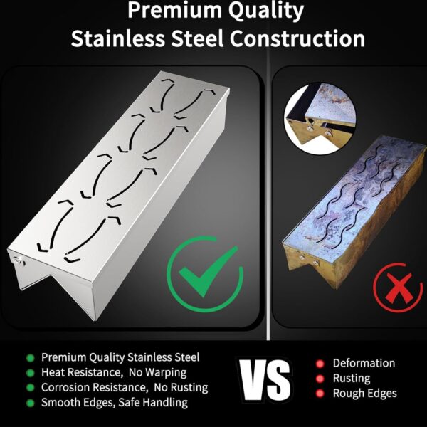 Wood Chip Box, Wood Chips Box - Stainless Steel Smokers Box - Stainless Steel BBQ Accessories with Practical Hinge Lid, Add Flavor to b - Image 4