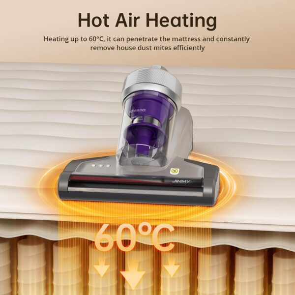 Jimmy JV35 Mattress Vacuum Cleaner, 700W Anti Dust Mite Bed Vacuum Cleaner with UV-C Light, 14 KPa Suction Power Corded Handheld Vacuum for Bed Sheets, Sofa, Pillows and More - Image 5