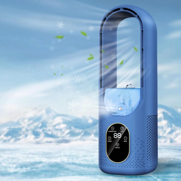 Portable Air Conditioners Fan, Evaporative Mini Air Conditioner with 6 Modes & 1-6H Timer & 7 Colors Night Light, Mini Air Cooling Fan, Personal Desk Air Cooler Fan for Room Bedroom Office Camping - Image 2
