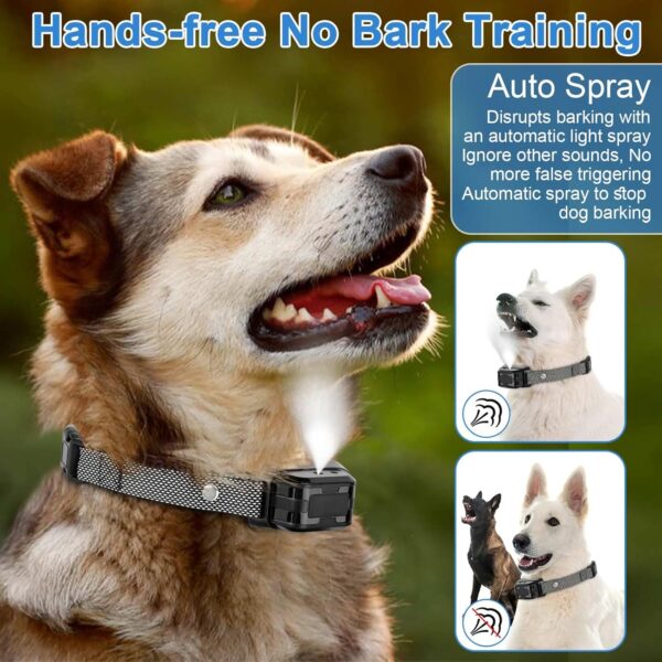 Citronella Bark Collar, Include 1 Refill Automatic Stop Spray Bark Collar for Medium Large Dogs Citronella Dog Dog Bark Collar, Safety Dog Training Collar Rechargeable Anti Barking Collar - Image 3