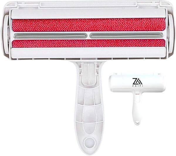 Reusable Pet Hair Remover Roller with Fur Trapping Compartment for Cats & Dogs, Portable, Multi-Surface Lint Removal Roller for Furniture, Couch, Blanket, Carpet & Clothing - Image 2