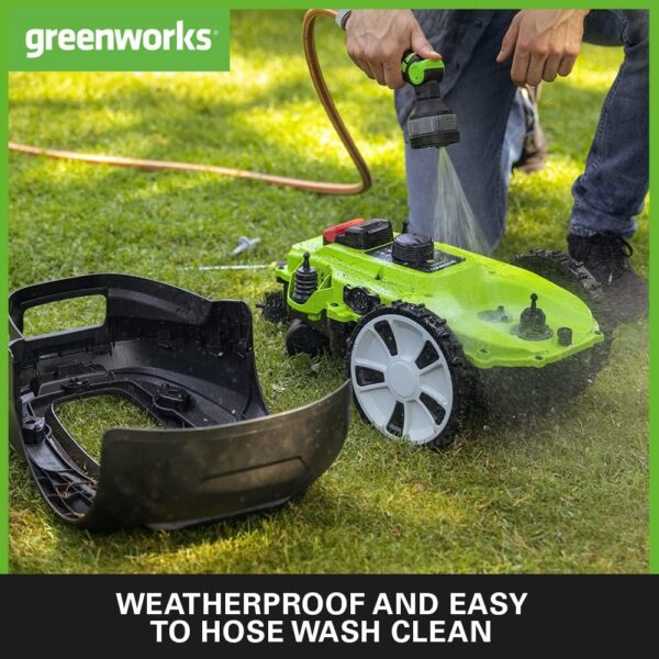 Greenworks Optimow S Robot Lawnmower for Lawns up to 300m2 with 30% Slope, Ultra Quiet, Bluetooth App Controlled, Easy to Set Up, Advanced Safety Features, Theft Protected, 3 Year Guarantee - Image 6