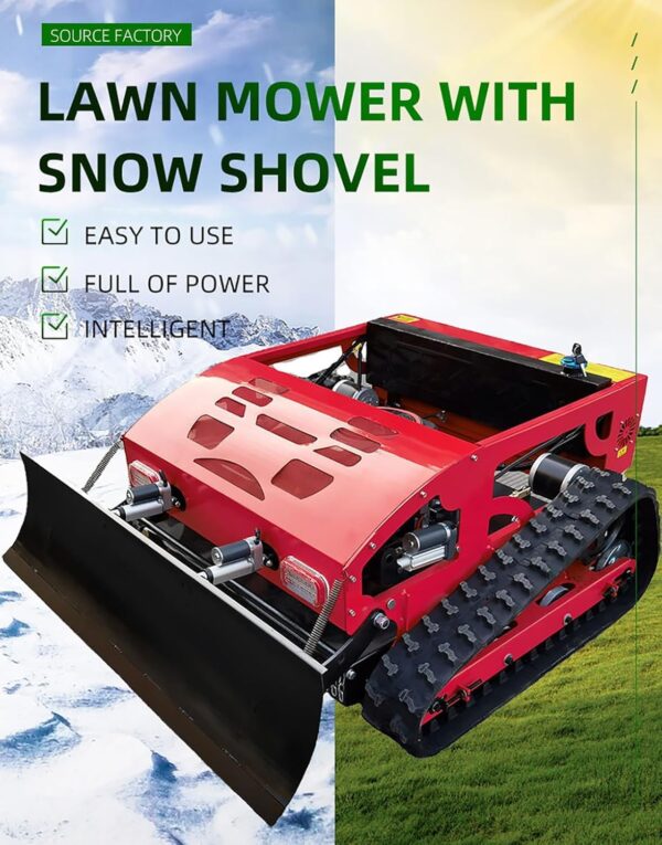 Hybrid Gas-Electric Robotic Lawnmower With Snow Shovel – 7.5hp Remote Controlled Mower, Visual Remote Control, 45° Slope Capability - Image 3