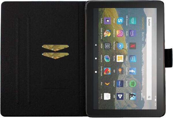DayQiQiPu Case for Amazon Fire HD 8/HD 8 Plus (8 Inch,12/10th Gen,2022/2020) PU Leather Slim Lightweight Flip Stand Card Slots Protective Cover with Auto Wake/Sleep,Sunglasses Dog Pattern - Image 4