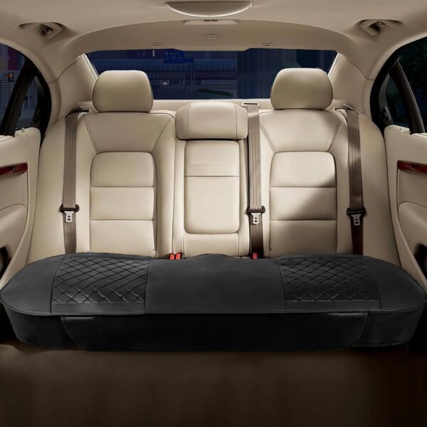 Car Seat Cover PU Leather for Back Seat, Rear Bench Car Seat Cover Fully Wrapped, Seat Protector for Rear Seat Bottom, Wear-resist and Waterproof Leather Seat Covers, Universal Fit 95% Cars - Image 9
