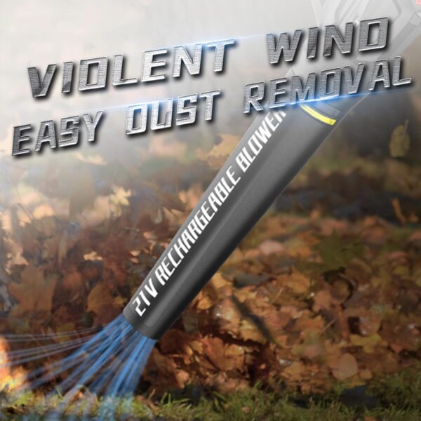 Battery Leaf Blower, 144 KM/H 400CFM Air Speed Electric Garden Leaf Blower with 5.0Ah Rechargeable Battery - Powerful Cordless Leaf Blower for Blowing Leaves - Image 7