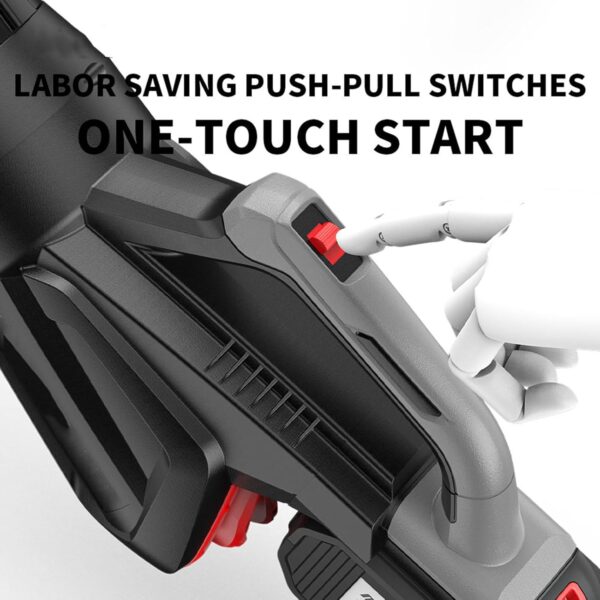 Battery Leaf Blower, 144 KM/H 400CFM Air Speed Electric Garden Leaf Blower with 5.0Ah Rechargeable Battery - Powerful Cordless Leaf Blower for Blowing Leaves - Image 3
