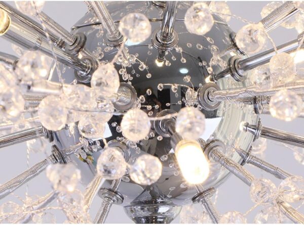 Standing lamp Floor Lamps Imitate Crystal LED Modern Metal Firework Floor Lamp, White, 36W Tall Standing Pole Light (Color : White Light) - Image 3