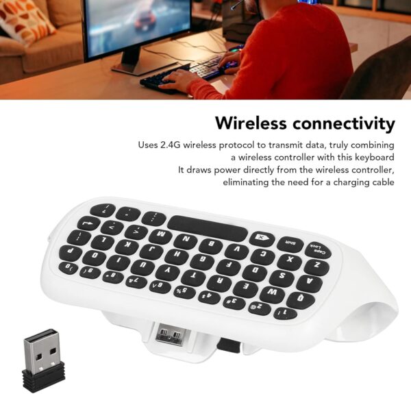 Controller Keyboard for Xbox with Wireless Connection,Full Keyboard Buttons and Chatpad for Xbox Series X S and One S Controllers - Image 4