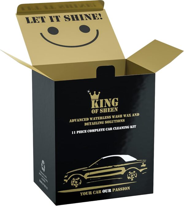King of Sheen Waterless 11 Piece Car Cleaning Kit, to Clean Your Entire Vehicle to a showroom Standard. Ideal Car Gift Set for the Car Enthusiast. - Image 8