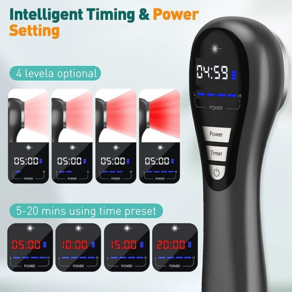 Handheld red Infrared Light Device, Cozion Cold Red Light Device Portable Infrared Light Device for Human and pet(14x650nm+3x808nm) - Image 4