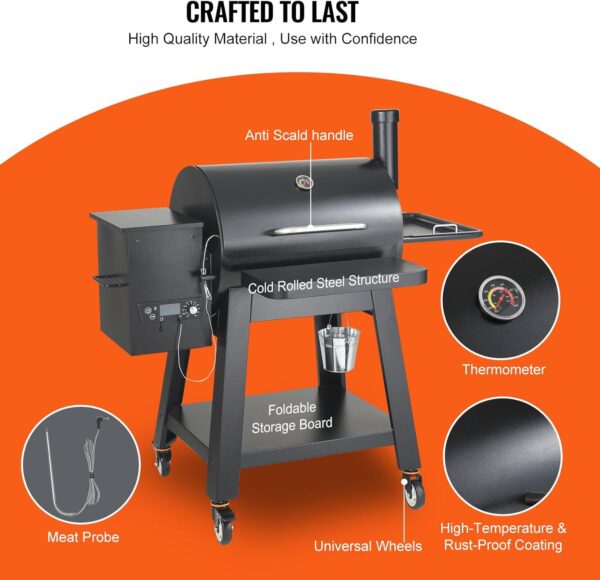 Portable Charcoal Grill BBQ with Cart - Heavy Duty 53-inch Outdoor Cooking Equipment - Image 7