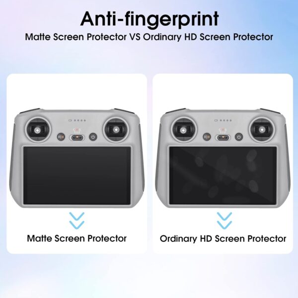 Arae 2 Pack Mini 3 Pro Screen Protector Compatible with DJI RC Remote Controller Accessories, Anti-Scratch Anti-reflective Tempered Glass for DJI Mini 3 Pro Accessories, Matte - Image 6
