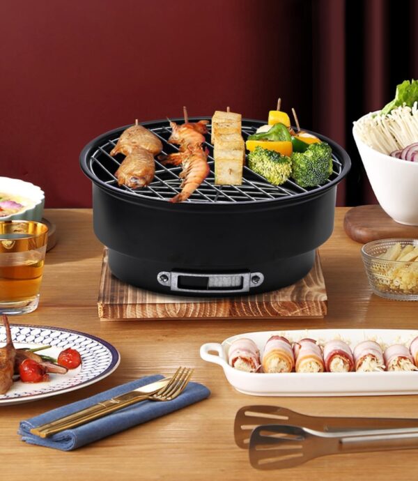 KUNANG Charcoal Barbecue Grill, Barbecue Charcoal Grill Stainless Steel,Portable Camping Grill Stove, Tabletop Smoker Grill - Image 6