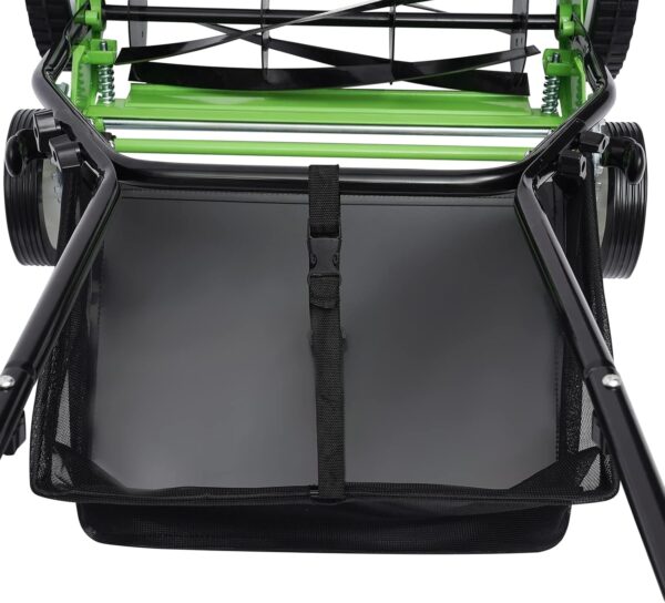 Hand Push Lawnmower,16In Cordless Manual Reel Lawn Mower with 5-Blade,40cm Cutting Width,9-Position Adjustable Mowing Height,Grass Cutter with Grass Catcher - Image 8
