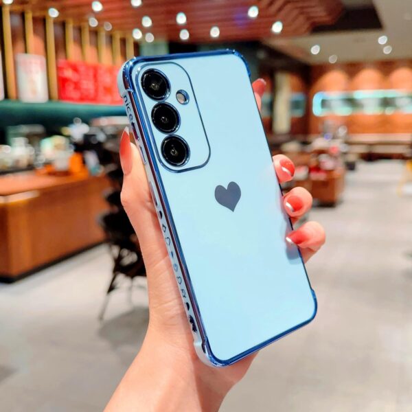 Vepbk Case for Samsung Galaxy A35 5G Soft Case Silicone Cover with Love Hearts Pattern Design Slim Thin Flexible TPU Bumper Shockproof Back Cover Phone Case for Samsung Galaxy A35 5G,Light Blue - Image 3