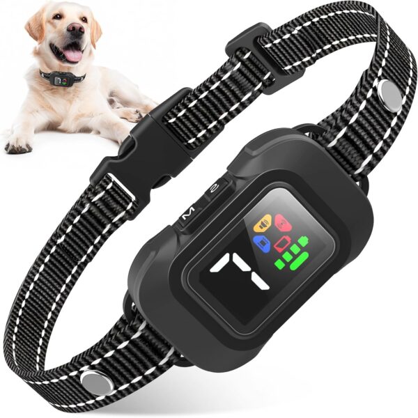 Jewyow Anti Bark Collars for Dogs, Ultrasonic Bark Collar for Small Medium Dogs, Rechargeable Dog Barking Collar with 6 Modes, 7 Sensitivity, Low Battery Warning - Image 2
