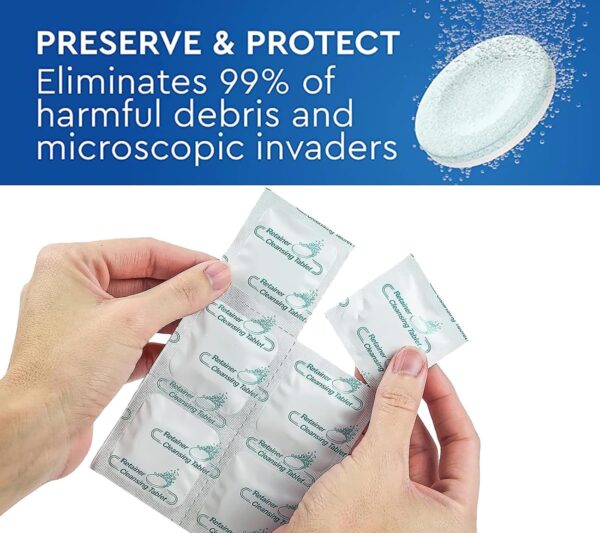 Cleaning Tablets - 36 Tablets,Retainer Cleaning Tablets,Denture Cleaner,Mouth Guard Cleaner for Cleaning Dentures & Orthodontic Dental Appliances - Image 5