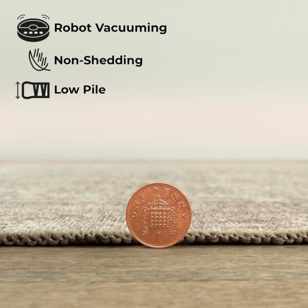 Arty Rugs Machine Washable Rug, 240x330cm, 75% Recycled Cotton, Short Pile, Non-Slip Backing, Non-Shedding, Area Rugs for Living Room, Bedroom, Kitchen, Hallway, Office, Vintage Sand - Image 5