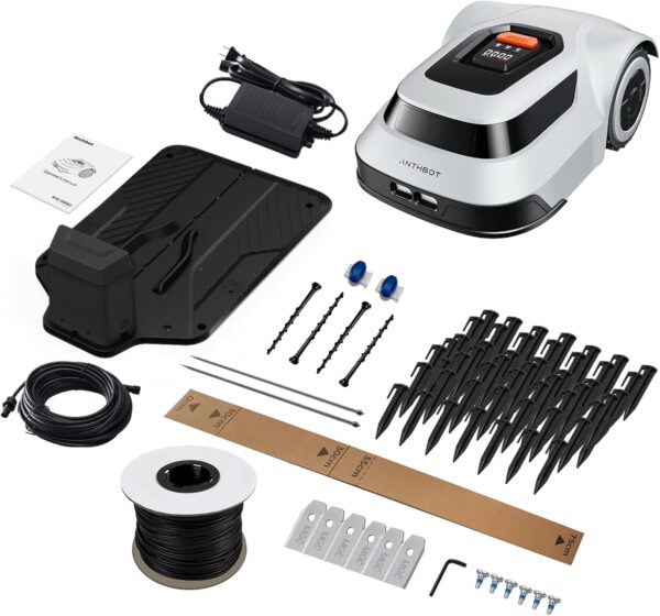 Robot Lawnmower Automatic Robot - up to 1/4 Acre(1000m²), with Max 180m Boundary Wire, Smart Mowing Path, 300% Higher Efficiency, Low Noise 55dB, ANTHBOT Robotic Lawn Mower With Breakpoint Detection - Image 9