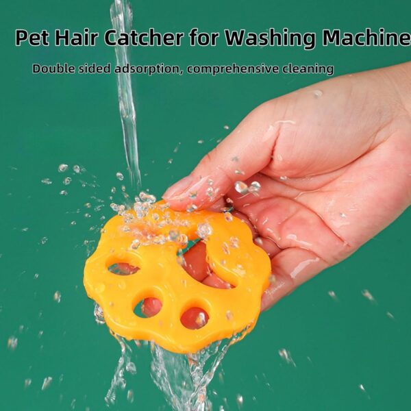 8 Packs Reusable Pet Hair Remover for Washing Machine - Silicone Lint & Fur Trap with Cat Paw Design, Dog Hair Remover for Laundry & Clothes, Durable Washing Machine Hair Collector - Image 5