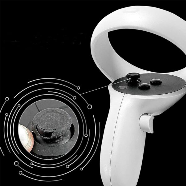 BODYA 2Pcs Joystick Caps for Meta Oculus Quest 2 Controller Analog Thumbsticks Mushroom Caps Black - Image 3
