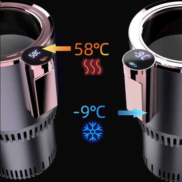 Mini Fridge 2-in-1 Smart Car Cup Warmer Cooler,Car Rapid Cooling/Heating Cup Holder With LED Temperature Display,Touch Control For Family,Outdoor,Road Trip (Color : Purple, Size : 105x95x165 - Image 6