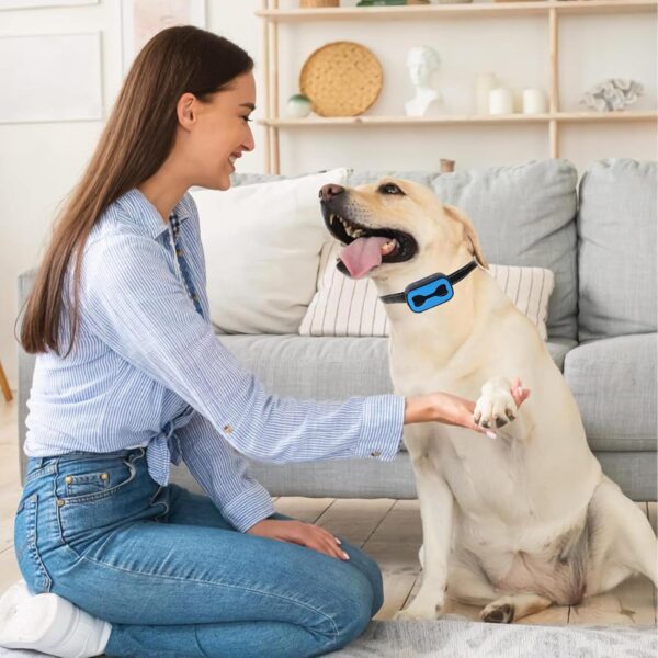 Anti Bark Collars For Dogs, Bark Rechargeable Collar For Small Dogs With Intensity Vibration And Ultrasonic, 7 Sensitivity Adjustable, No Shock Anti Barking Device For Dogs (Blue) - Image 8